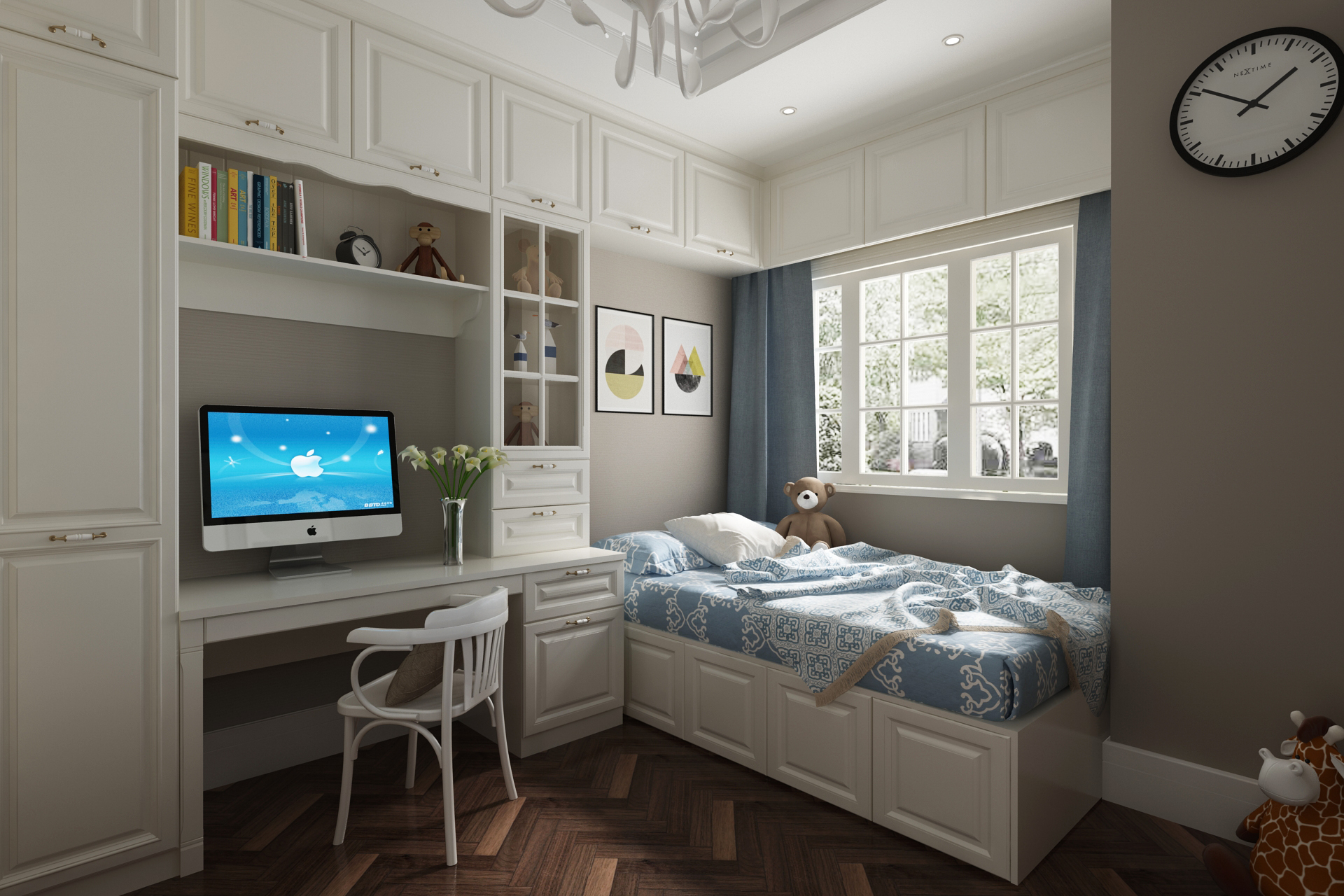 全鋁榻榻米-01（風格：簡歐；顏色：暖白）