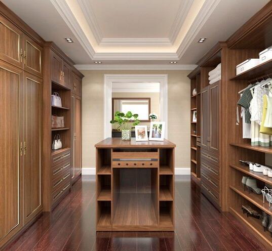 全鋁衣帽間-02（風格：中式；顏色：胡桃）